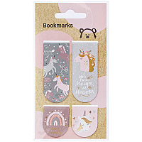 Закладки магнитные для книг, 4шт., MESHU "Unicorns", фото 1