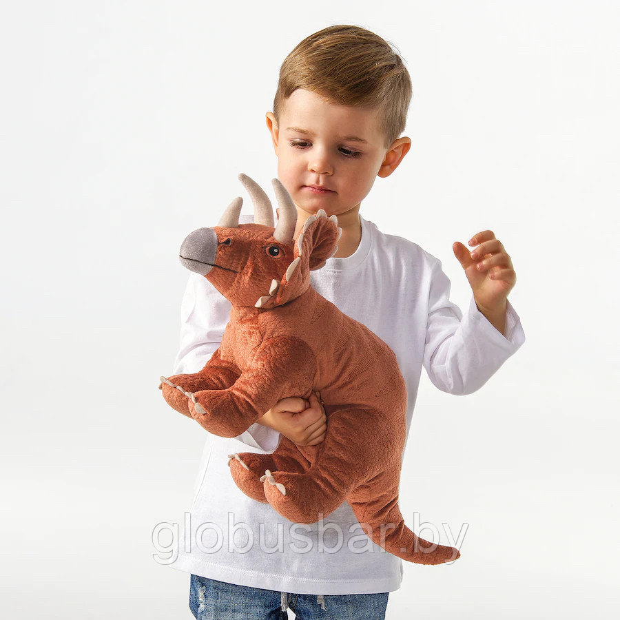 JÄTTELIK ЙЭТТЕЛИК Мягкая игрушка, динозавр/Трицератопс 46 см, икеа