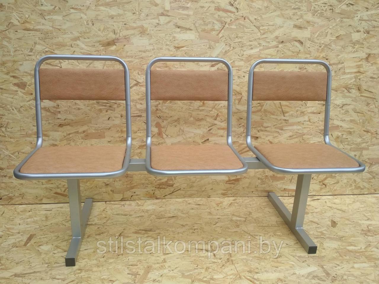 Скамья 2,3,4-секционная с мягкими сиденьями "Рондо-2,3,4"