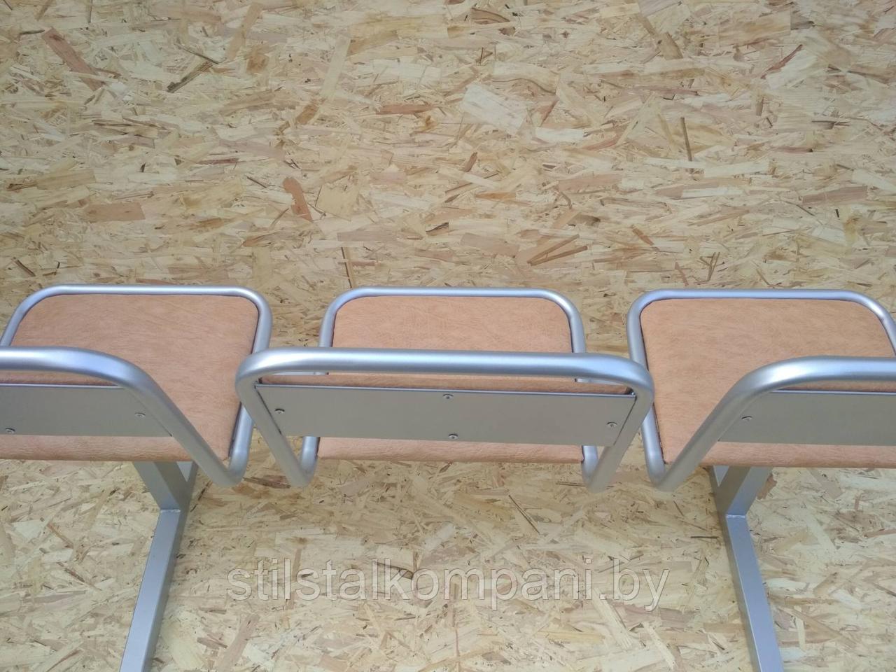 Скамья 2,3,4-секционная с мягкими сиденьями "Рондо-2,3,4" - фото 5 - id-p174163875