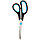 Ножницы OfficeSpace 19см, эргономичные ручки, черные с синими вставками, фото 2