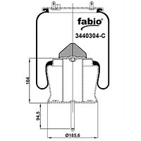 Пневморессора (40304) со стаканом 3440304-C FABIO