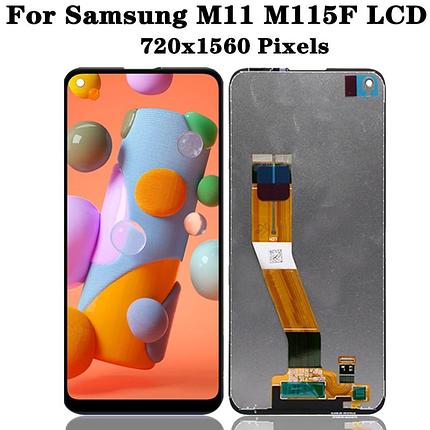 Дисплей (экран) для Samsung Galaxy M11 (M115) Original c тачскрином, черный, фото 2