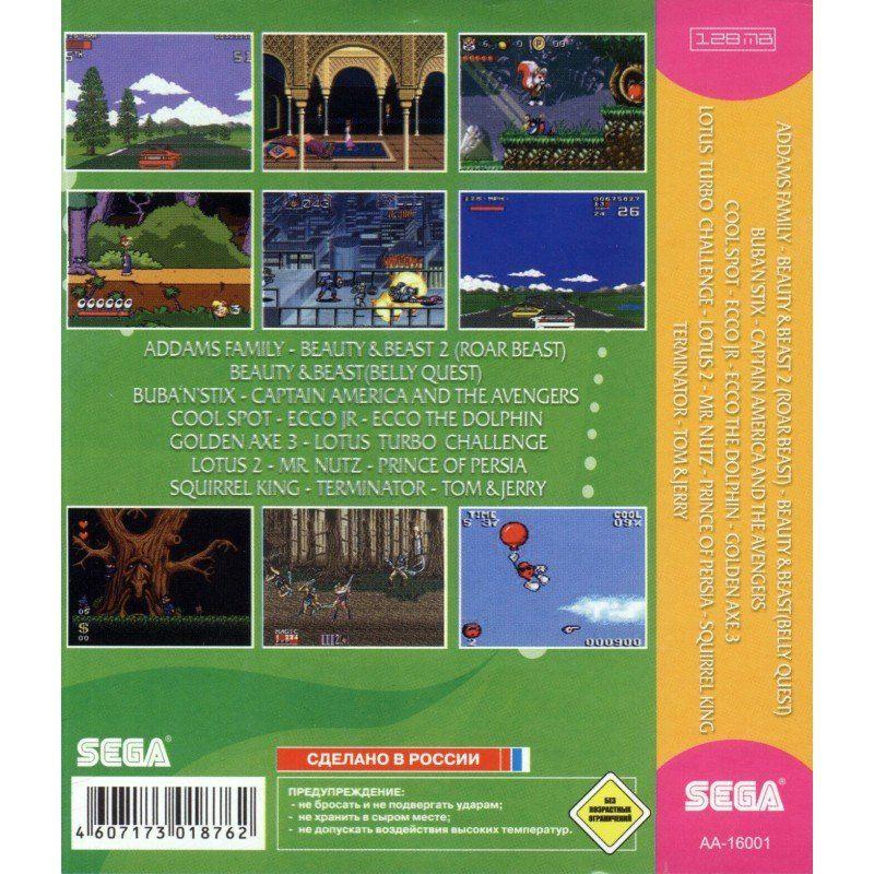 Картридж Sega 16в1 (AA-16001), Addams Family/Prince of Persia/Tom and Jerry/Beauty and Beast 1,2/Ecco и др. - фото 2 - id-p174239610