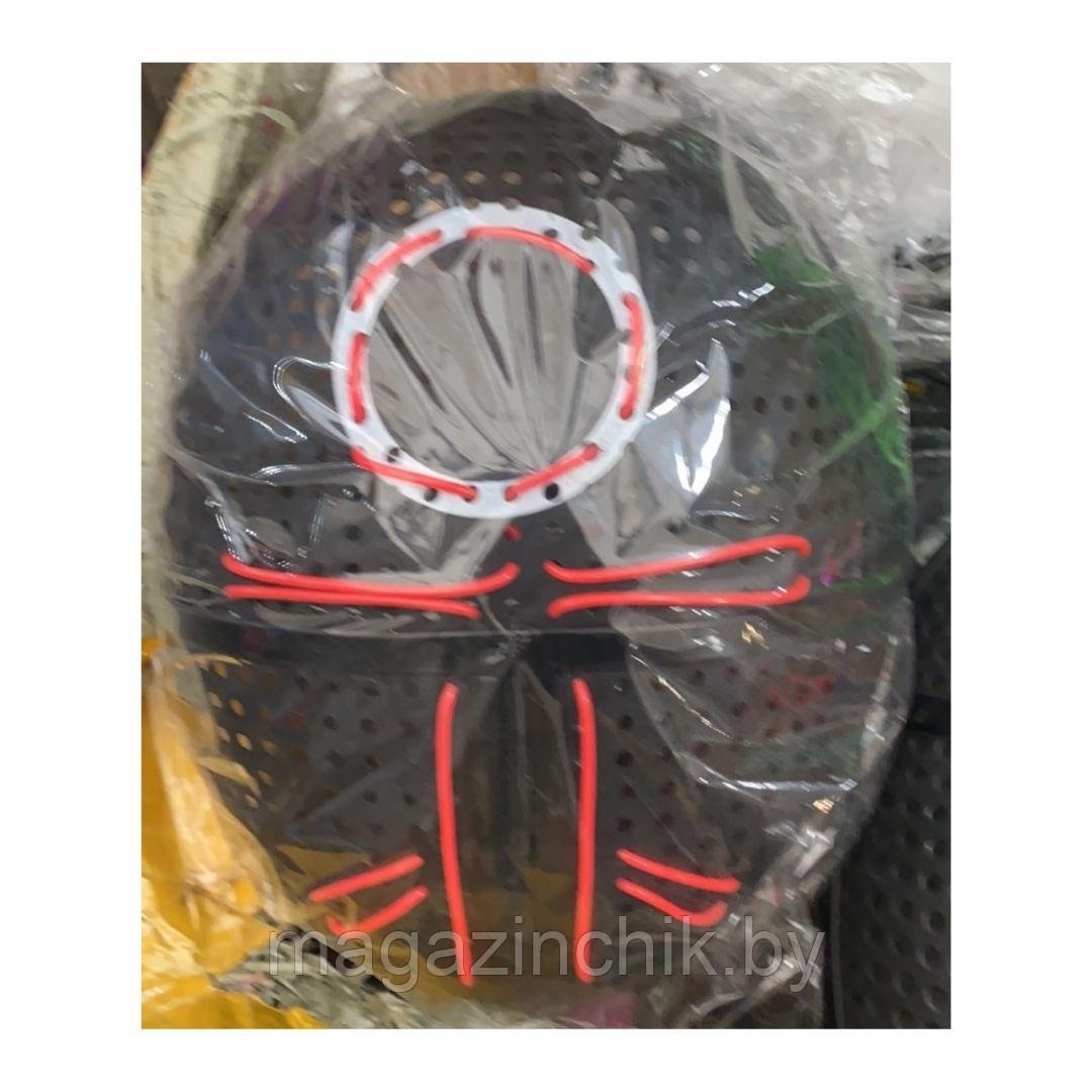 Неоновая маска Игра в кальмара, подсветка, разные цвета - фото 1 - id-p174242263