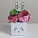 Коробка для цветов с топперами «Зайчик», 10 х 10 х 12 см, фото 2