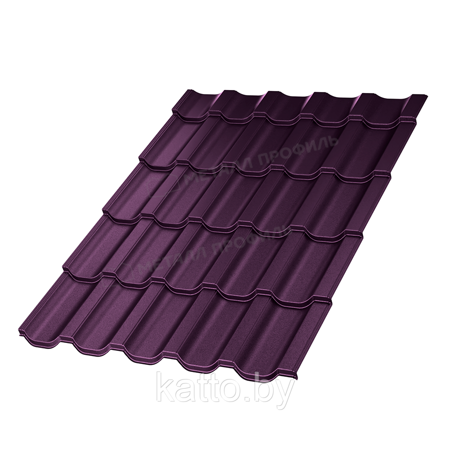 Матовая металлочерепица Трамонтана, VALORI 0,5 Violet (Фиолетовый) - фото 1 - id-p174250152