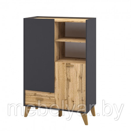 Шкаф комбинированный МН-036-07(1)Мебель Неман Сканди Графит - фото 1 - id-p174254143