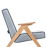 Кресло-качалка Вест Дуб Шпон, ткань Fancy 85, кант Fancy 37, фото 3