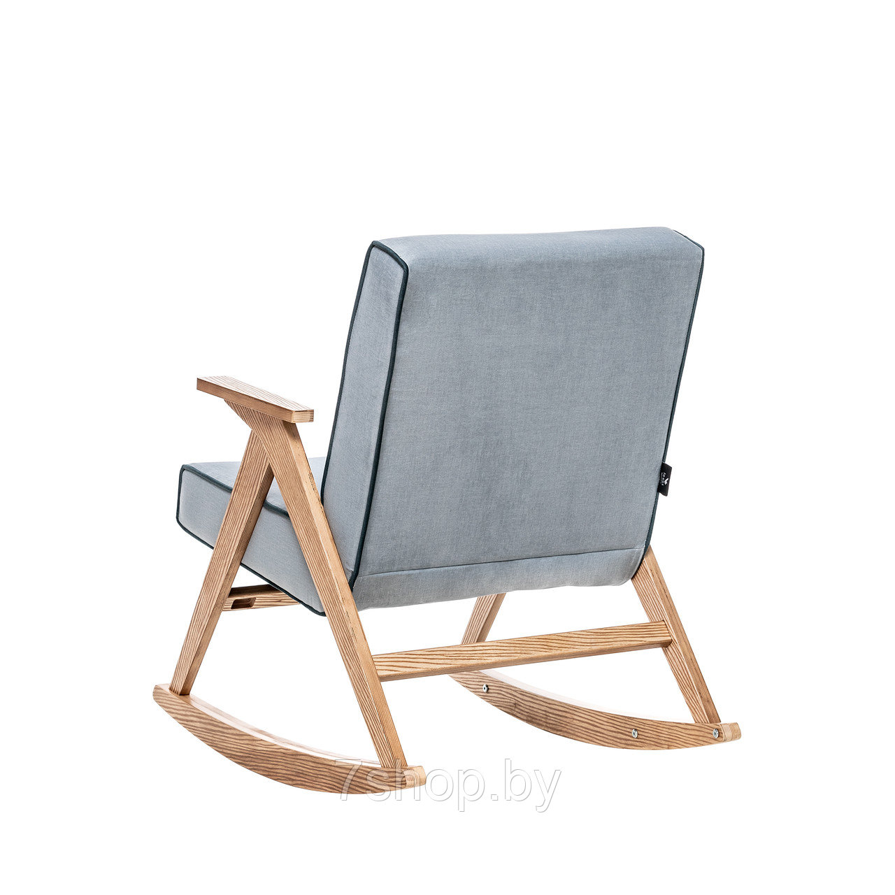 Кресло-качалка Вест Дуб Шпон, ткань Fancy 85, кант Fancy 37 - фото 4 - id-p174252630