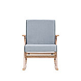 Кресло-качалка Вест Дуб Шпон, ткань Fancy 85, кант Fancy 37, фото 9