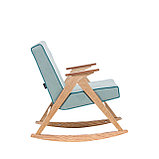 Кресло-качалка Вест Дуб, ткань Soro 34, кант Soro 86, фото 2