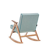 Кресло-качалка Вест Дуб, ткань Soro 34, кант Soro 86, фото 4