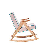 Кресло-качалка Вест Дуб, ткань Soro 61, кант Soro 86, фото 2