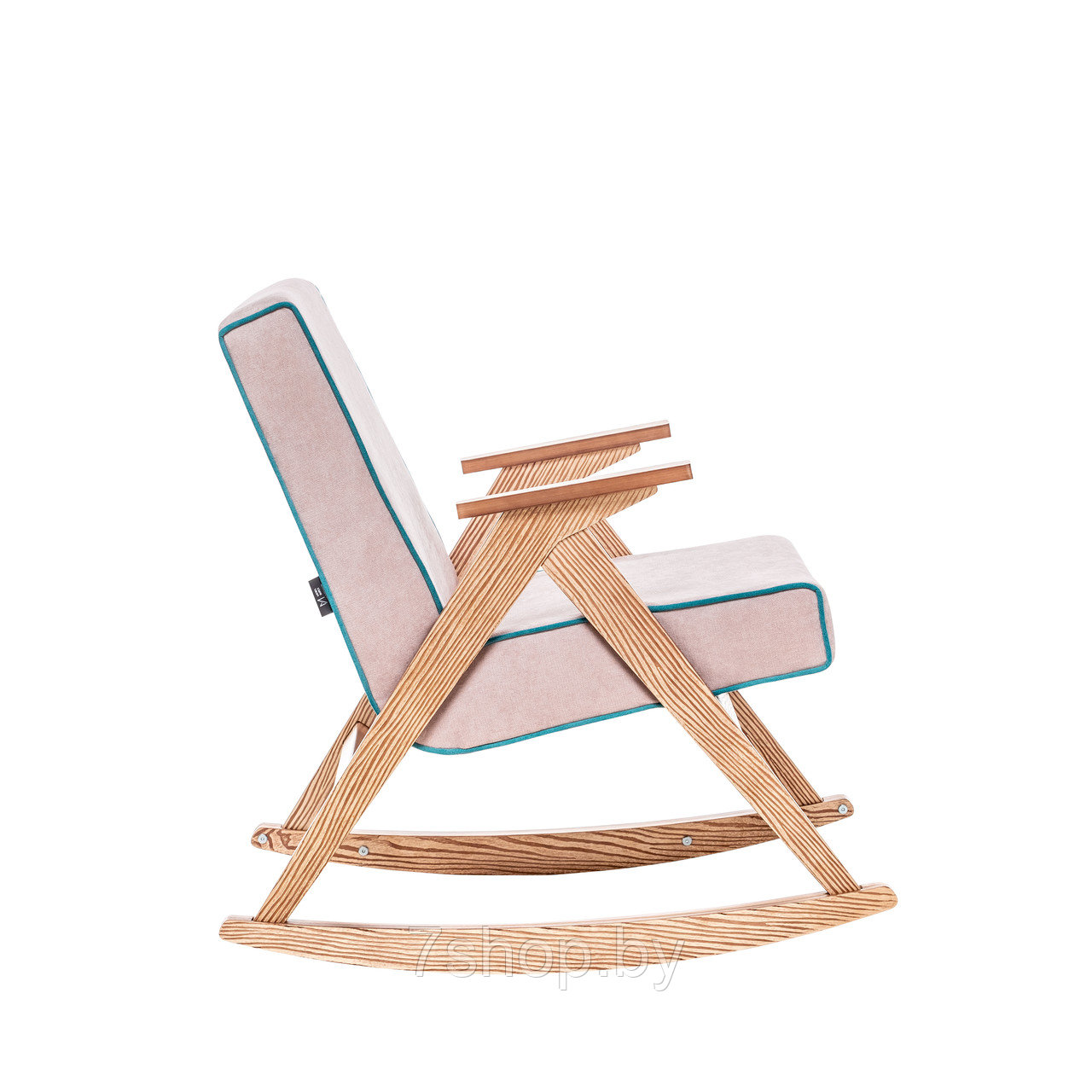 Кресло-качалка Вест Дуб, ткань Soro 61, кант Soro 86 - фото 2 - id-p174252632