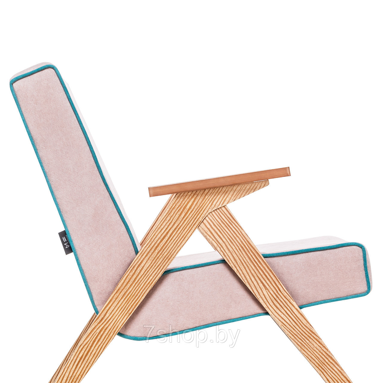 Кресло-качалка Вест Дуб, ткань Soro 61, кант Soro 86 - фото 4 - id-p174252632