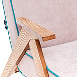 Кресло-качалка Вест Дуб, ткань Soro 61, кант Soro 86, фото 6