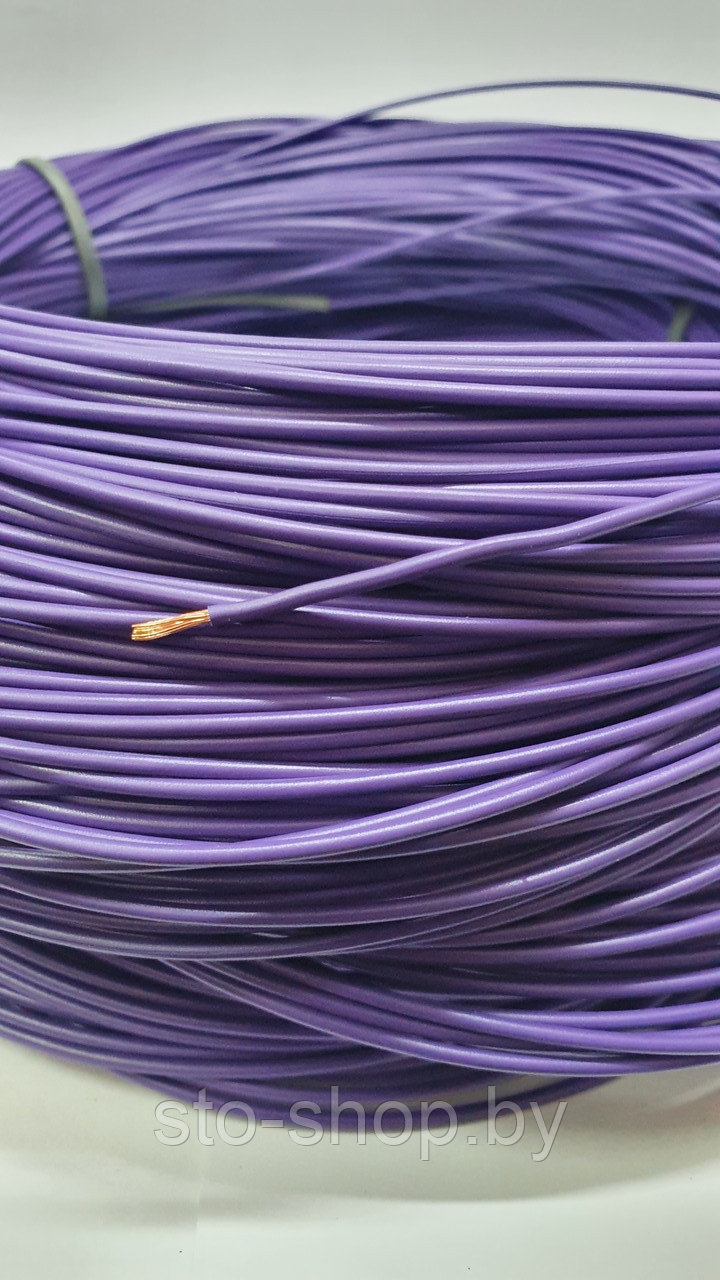 Провод ПВАМ 0,75 мм² гибкий теплостойкий фиолетовый - фото 2 - id-p174259173