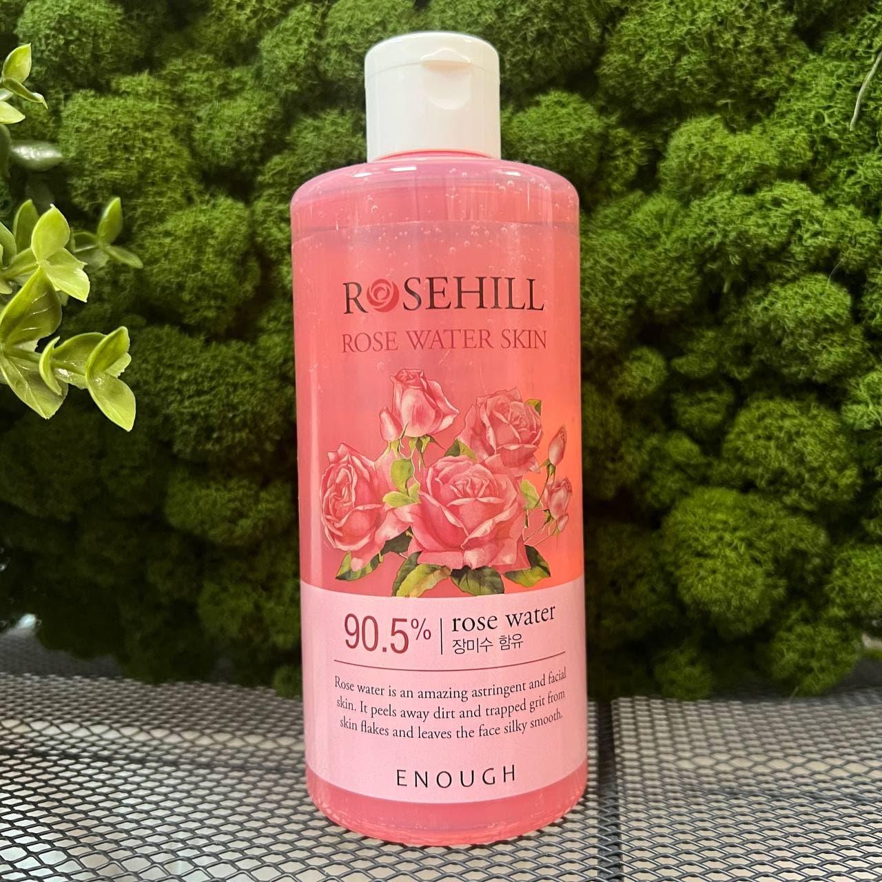 Тонер для лица Enough RoseHill Rose Water Skin с розовой водой, 300мл - фото 1 - id-p174261945
