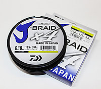 Леска плетеная "DAIWA" "J-Braid X4" 0.10мм 135м жёлтая