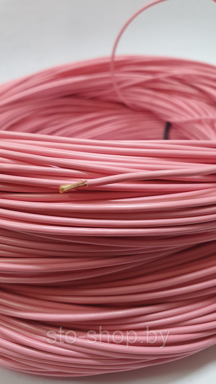 Провод ПВАМ 1,0 мм² гибкий теплостойкий розовый