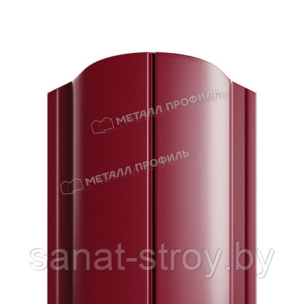 Штакетник металлический МП ELLIPSE-O 19х126 (ПЭД-01-3005\3005-0.45) RAL 3005/3005 Красное вино двухсторонний, фото 2