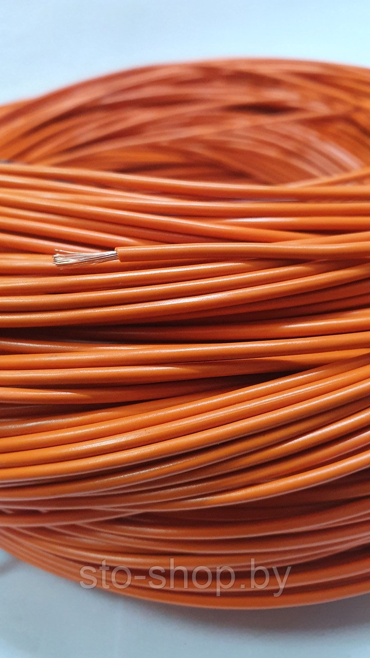 Провод ПВАМ 1,0 мм² гибкий теплостойкий оранжевый - фото 2 - id-p131217389