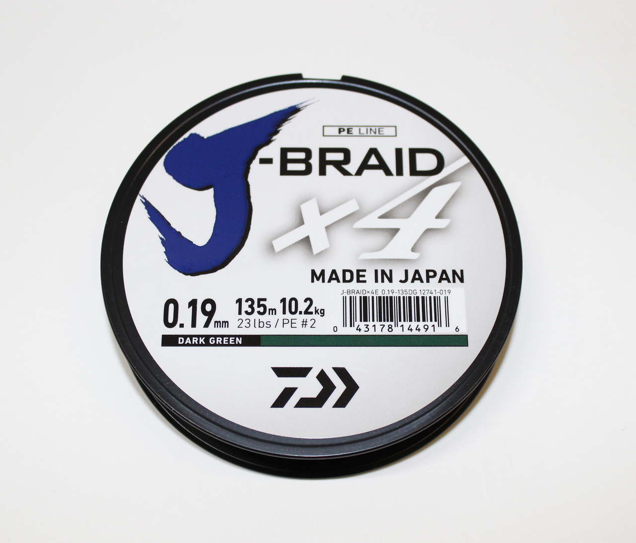 Леска плетеная "DAIWA" "J-Braid X4" 0.19мм 135м зеленая - фото 2 - id-p174299935