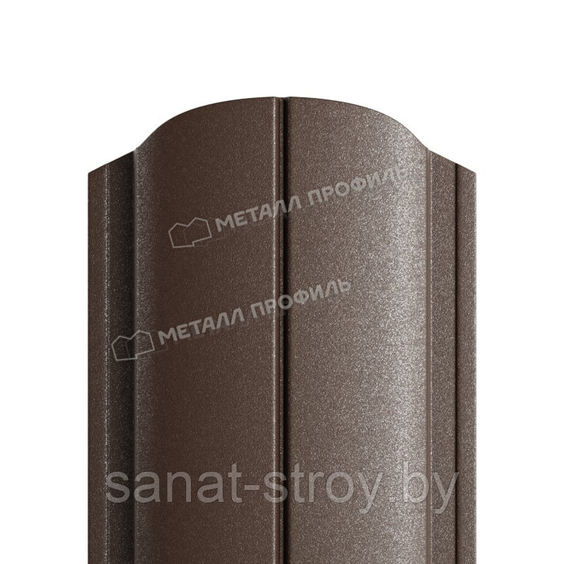 Штакетник металлический МП ELLIPSE-O 19х126 (VikingMP E-20-8019-0.5) RAL 8019 Серо-коричневый - фото 1 - id-p174299172