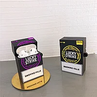 Чехол силиконовый для наушников AirPods 1/2 "Lucky Strike" Фиолетовый