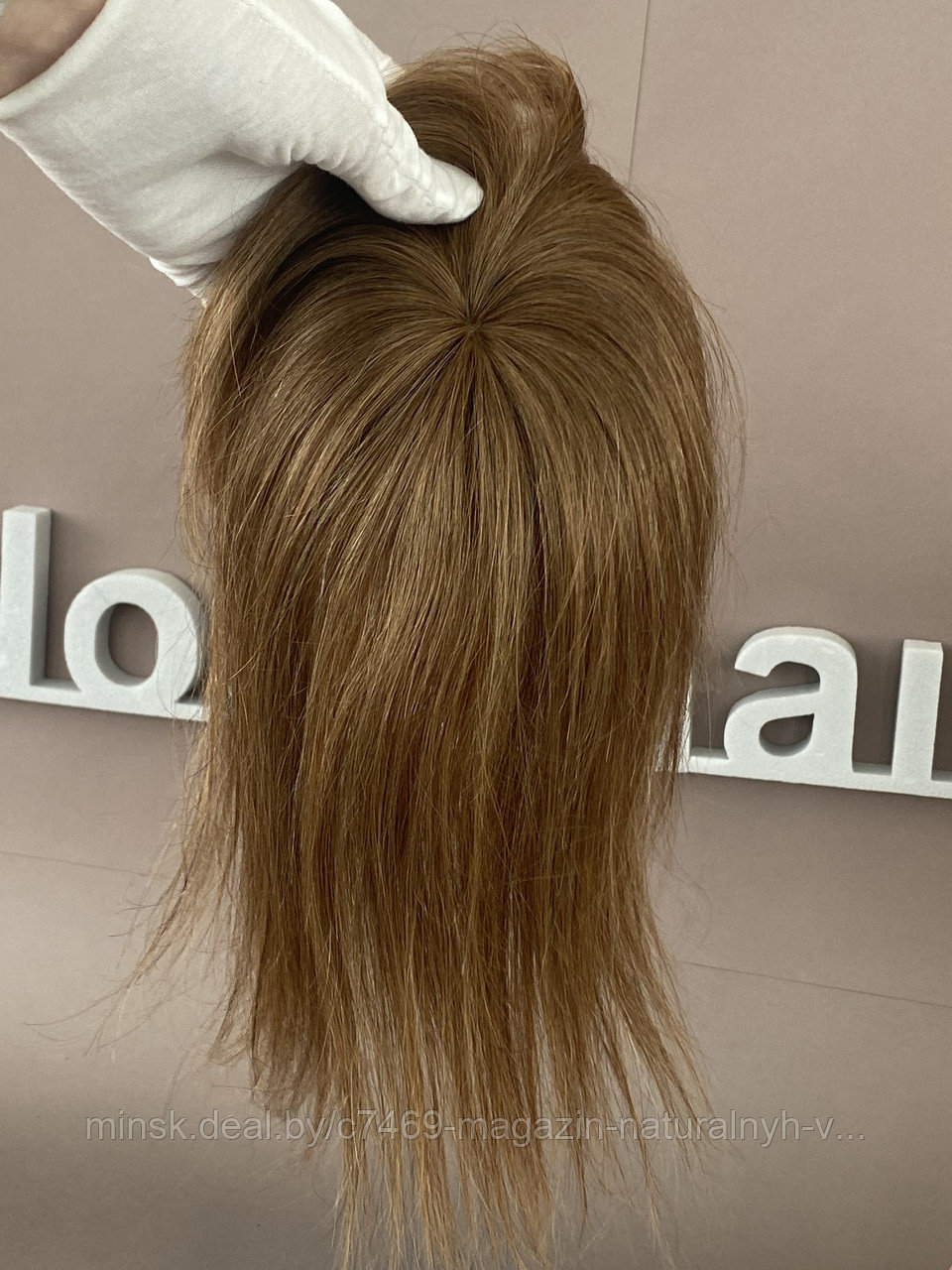 Накладки из натурального волоса с чёлкой (цвет 10 русый однотонный ) - фото 3 - id-p174175953