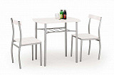 Комплект HALMAR LANCE (стол+ 2 стула) белый/серый, . Производство Польша..