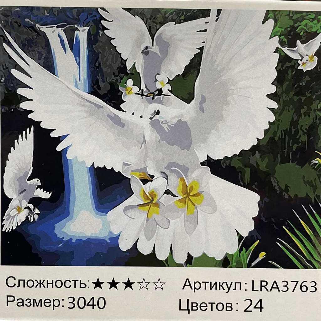 Рисование по номерам Белые голуби (LRA3763)