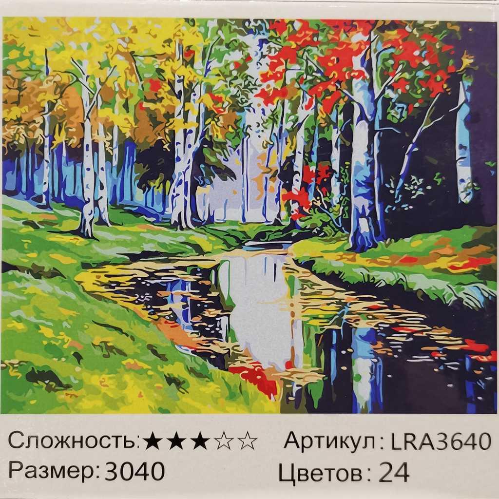 Рисование по номерам Лесная речушка (LRA3640)