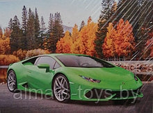 Алмазная картина "Зелёный спорткар" 40*50, на твёрдом подрамнике