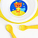 Набор детской посуды «Мишка принц», тарелка на присоске 250мл, вилка, ложка, фото 3