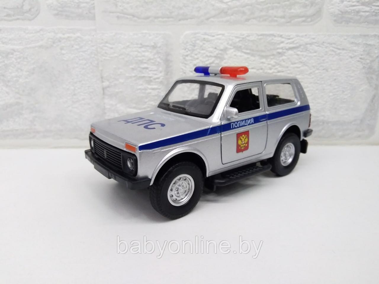 Машинка металл Lada полиция свет, звук арт AYX181P-182P-12D - фото 1 - id-p174338649