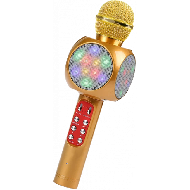 Беспроводной караоке-микрофон с колонкой WSTER WS-1816 Gold (1) - фото 1 - id-p143730634