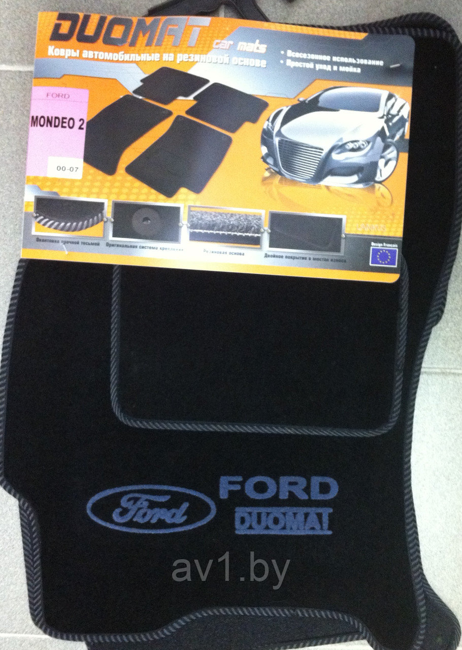 Коврики ворсовые Ford Fiesta V (2001-2005) до рестайлинга / Форд Фиеста V (Duomat) - фото 1 - id-p174150544
