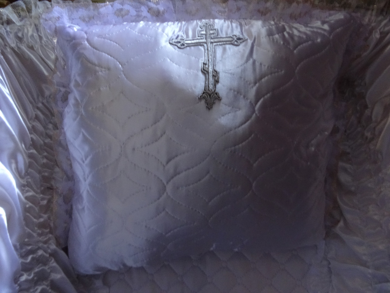 Подушка термостежка с вышивкой "Крест" р.50*50 см - фото 2 - id-p21050896