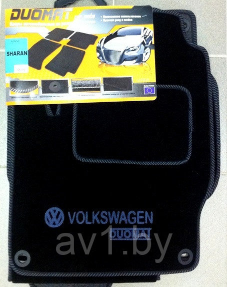 Коврики ворсовые Volkswagen Golf Plus (2005-2009) / VW Фольксваген Гольф Плюс (20005-2009)(Duomat)