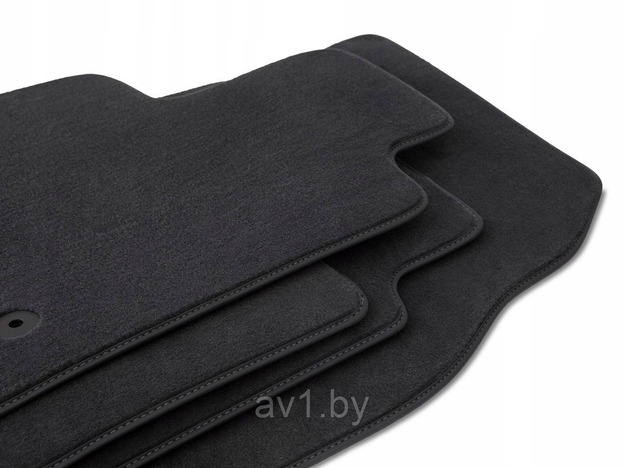 Коврики ворсовые универсальные Elegance (черный с черным кантом) (Duomat) - фото 3 - id-p174151062
