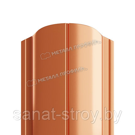 Штакетник металлический МП ELLIPSE-O 19х126 (AGNETA-20-Copper\Copper-0.5) Медный двусторонний, фото 2