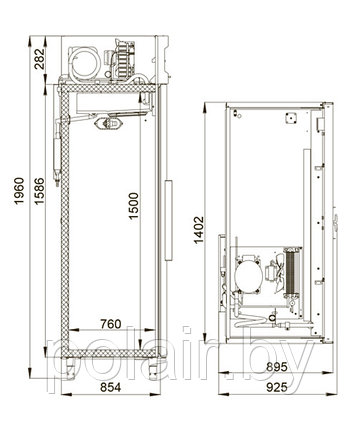 Холодильный шкаф Polair DV114-S без канапе, фото 2