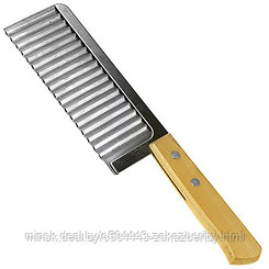 Нож 155мм "Зигзаг" деревянная ручка, для нарезки картофеля-фри, фруктов и кондитерских изделий (Китай)