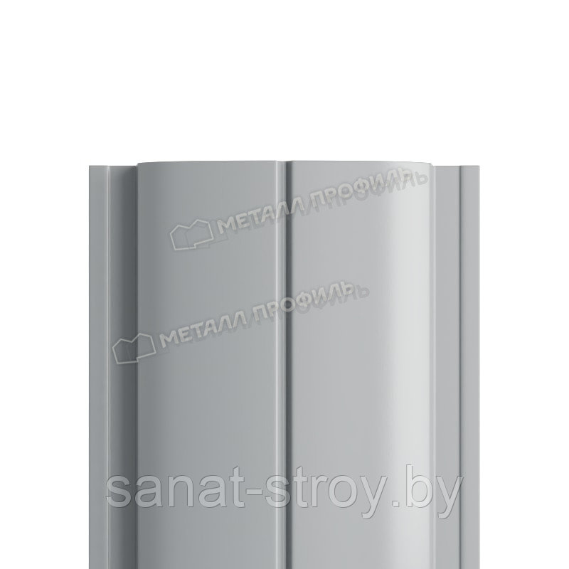 Штакетник металлический МП ELLIPSE-T 19х126 (ПЭ-01-7004-0.4)RAL 7004 Серый - фото 1 - id-p174356630