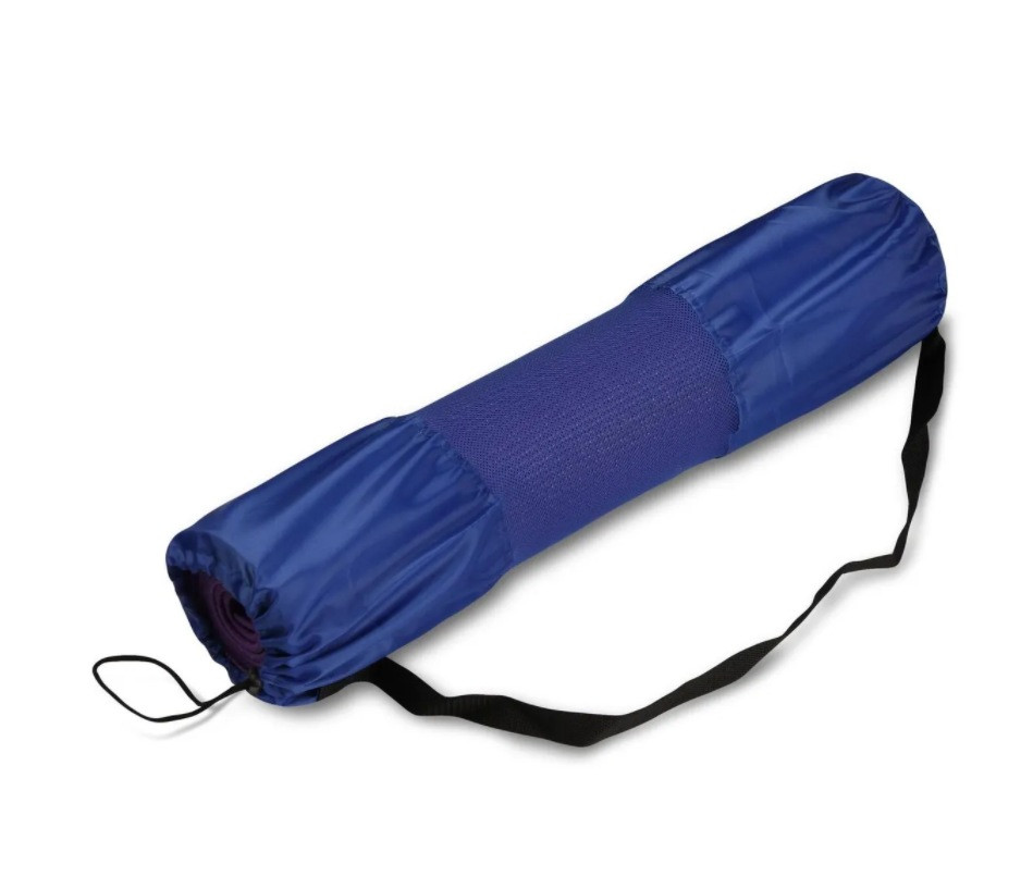 Чехол для коврика для йоги полусетчатый INDIGO SM-131 14x66см синий, черный, оранжевый - фото 1 - id-p174357136