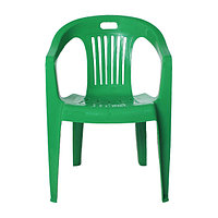 Пластиковый стул-кресло Комфорт-1 зеленый