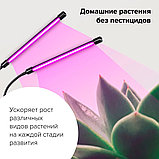 Светодиодная LED фитолампа для подсветки растений с тремя головками, фото 3