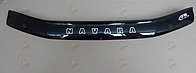 Дефлектор капота (мухобойка) Nissan Navara D40 (2005-2010) / Ниссан Навара (05-10) [NS26] (VT52)